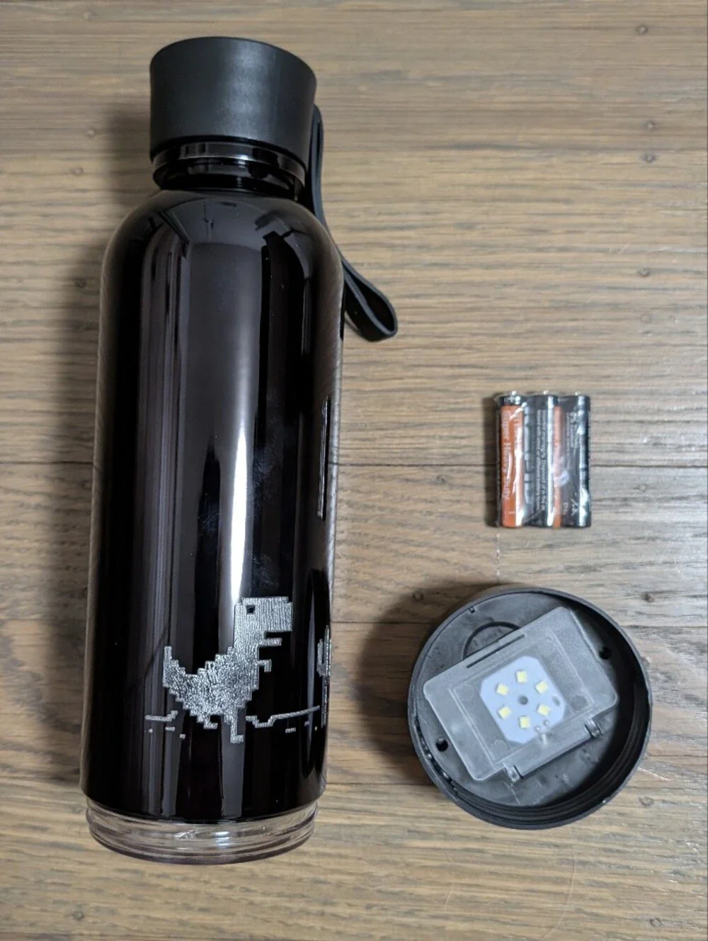Google Chrome Dino Bundle - Light Up Bottle and Socks